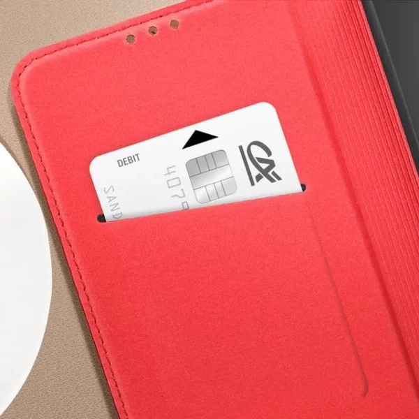 étui portefeuille cuir véritable rouge Samsung Galaxy A25